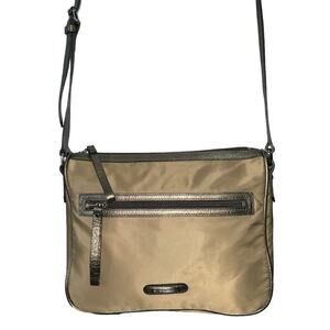 Burberry Leather Trim Nylon Crossbody Bag